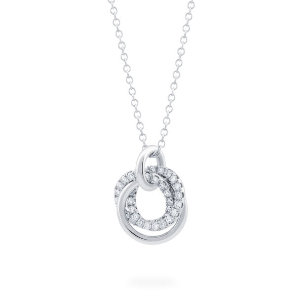 Small Diamond Circle Pendant Necklace